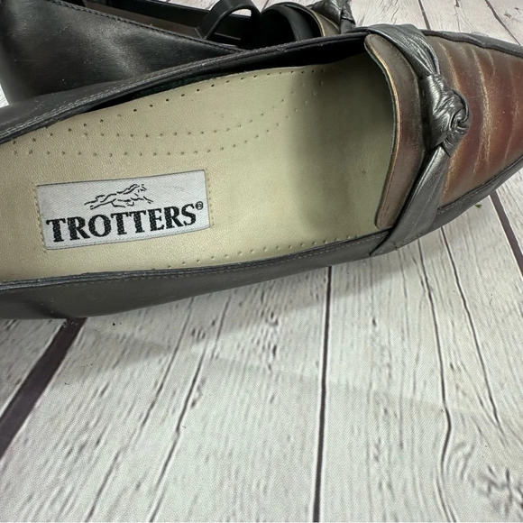 trotters bronze brown leather loafers size 9 narrow classic preppy designer - Picture 6 of 8